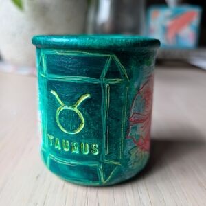 Taurus Zodiac Ceramic Jar With Lid